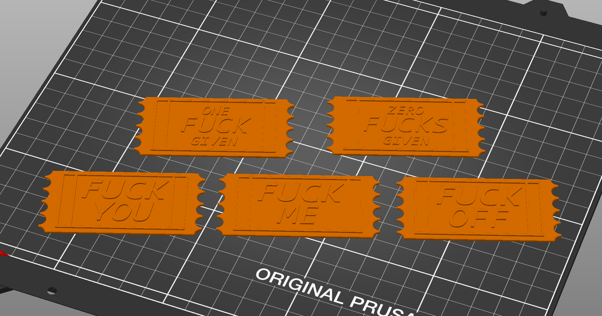 Sign Tickets (6 Versions!) by Claptomancy | Download free STL model ...