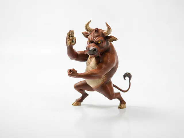 Kung Fu Cow Martial Arts Animal Figurine 3D Printable