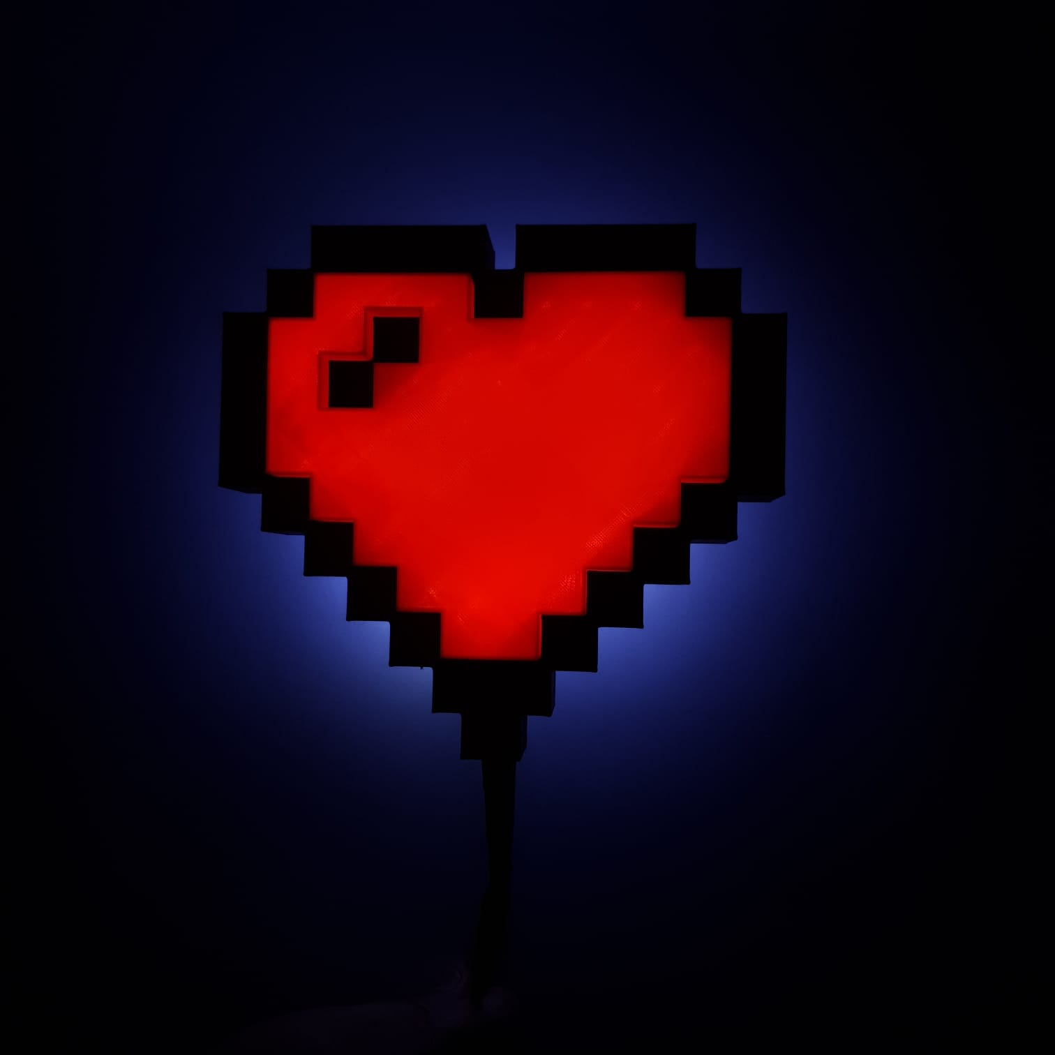 Heart-shaped lamp 8 pixels (lightbox)