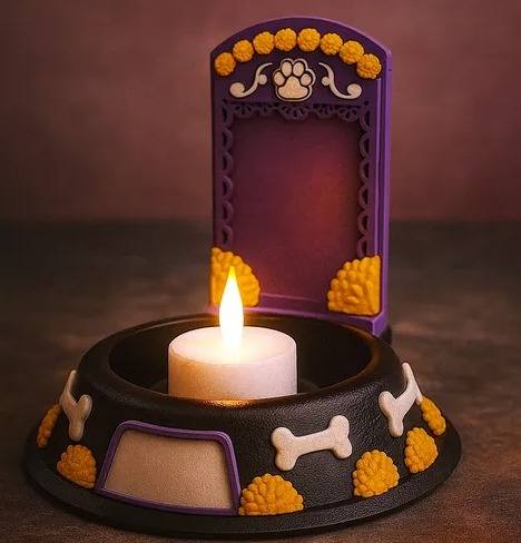 Tazón de día de muertos para Mascotas
