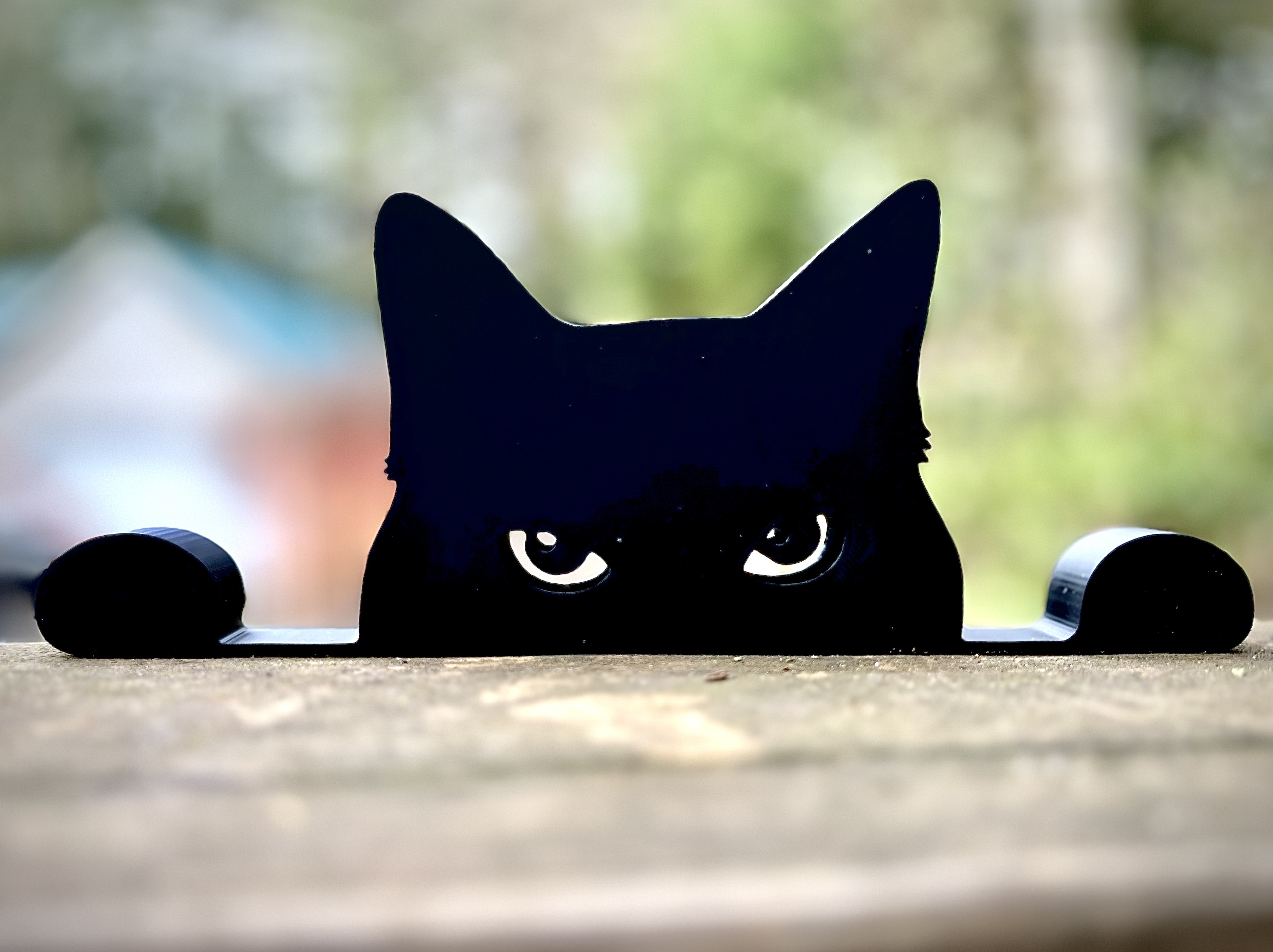 Peering Cat Silhouette (No Supports) by JeffC | Download free STL model ...