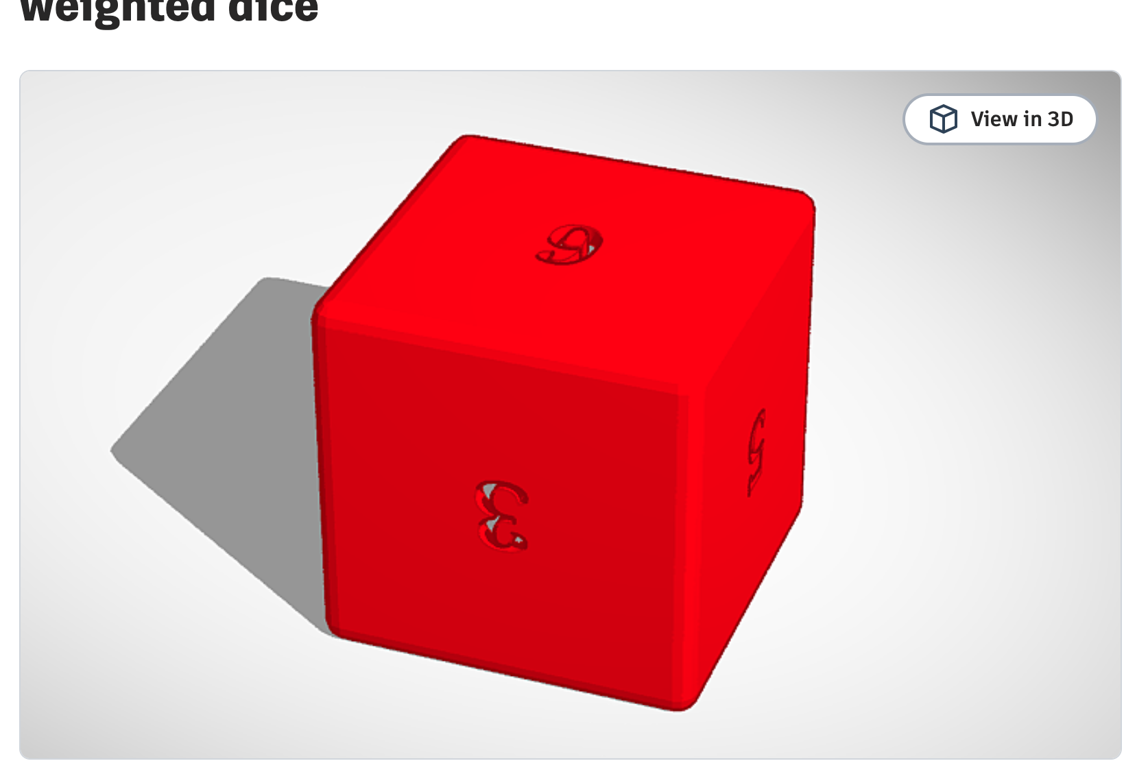Weighted Dice by HenrydaMan Download free STL model