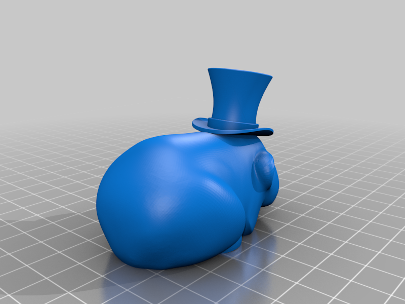 Guinea Pig (with Top Hat) by Bovideus | Download free STL model