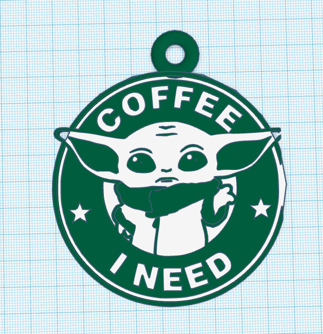 Grogu (baby yoda) keychain