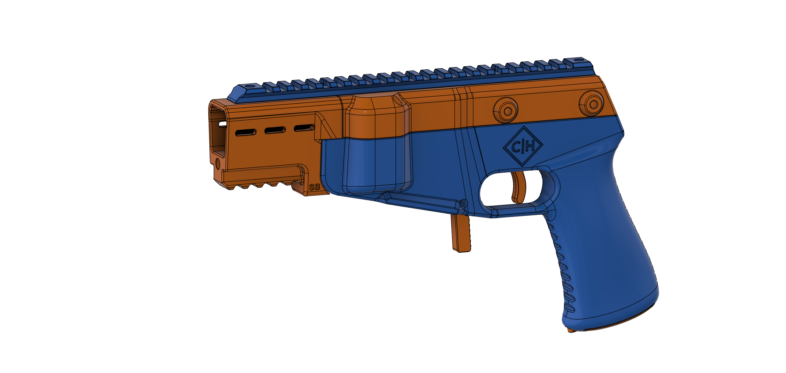 Freerunner V2 - Extended Muzzle / Front End with picatinny mount for foregrips.