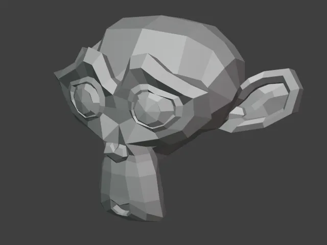 Low poly Monkey head