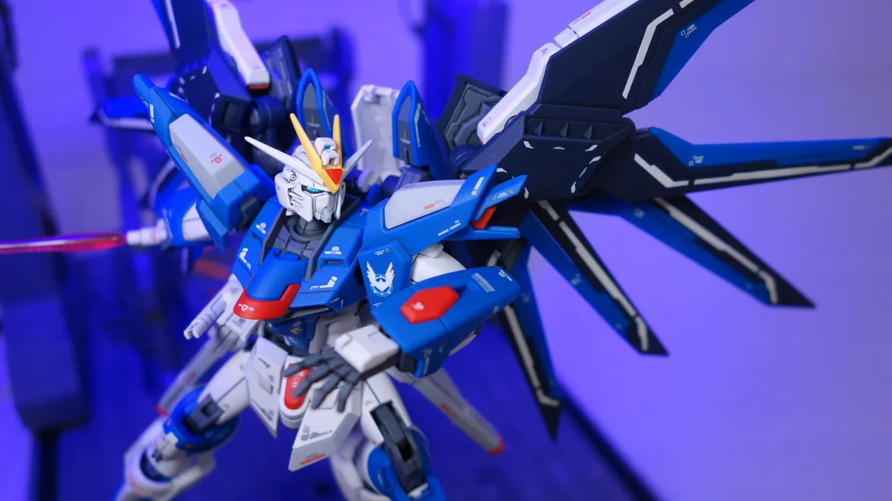 HG RISING FREEDOM GUNDAM wing white line by and CRAFT 3D