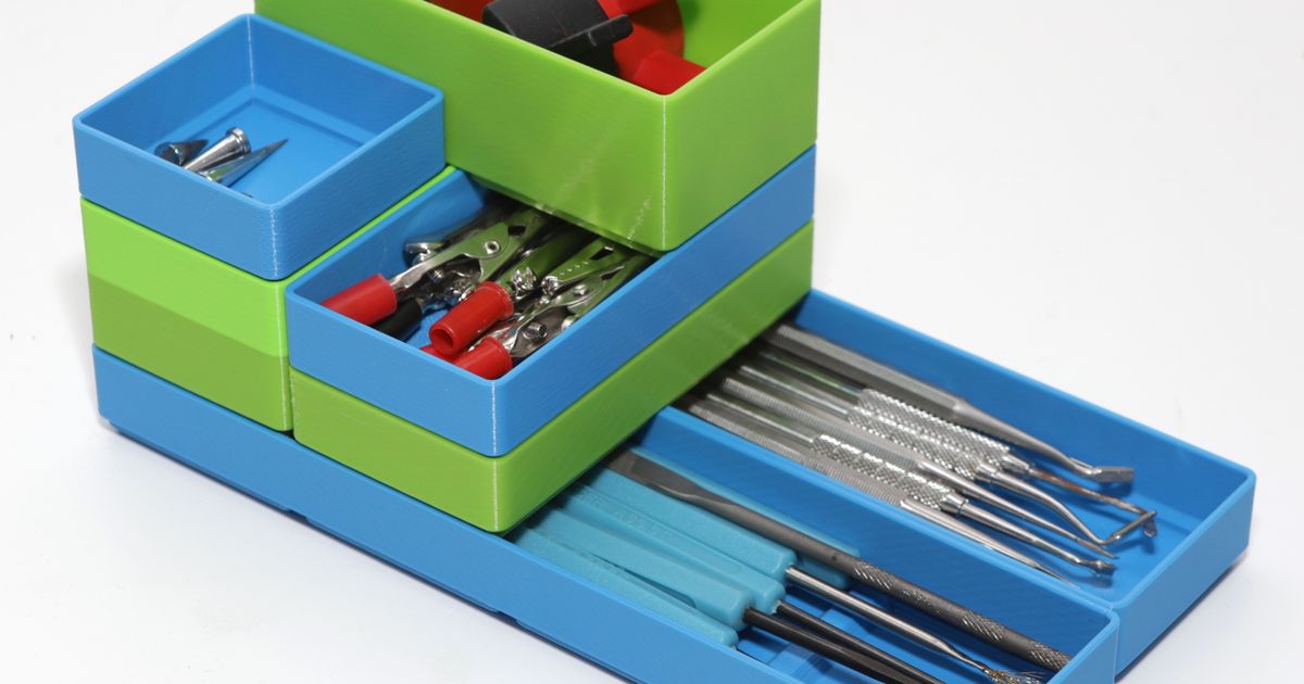 Stackable Assortment System for IKEA ALEX (Parametrized) by Whity