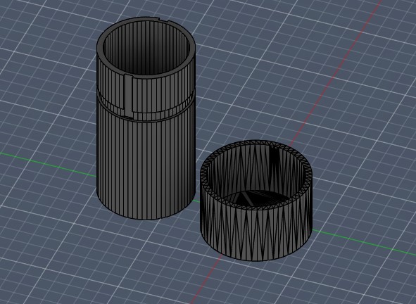 2 euro coin holder for 25 coins with twist lock | 2-Euro-Münzaufbewahrung für 25 Münzen mit Drehverschluss 3D model