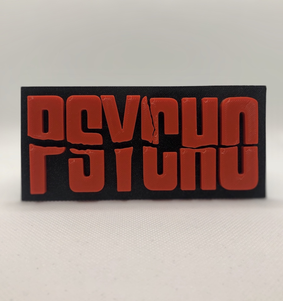 PSYCHO movie logo wall plaque art