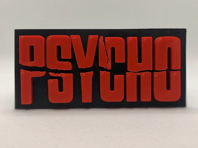 PSYCHO movie logo wall plaque art