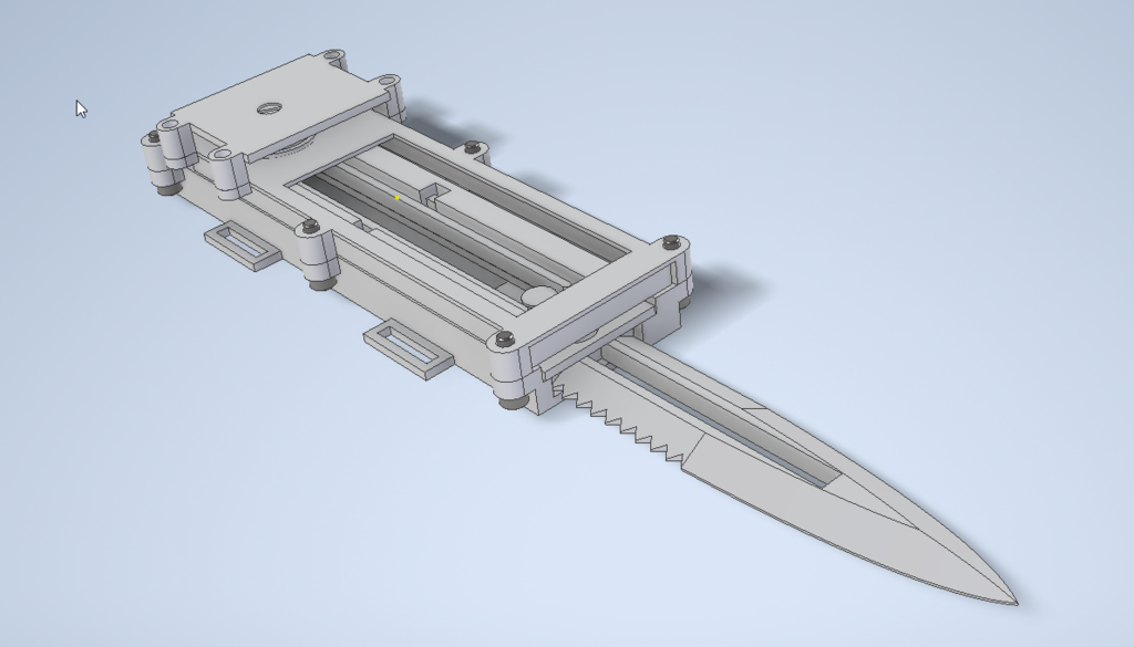 Hidden blade OTF system