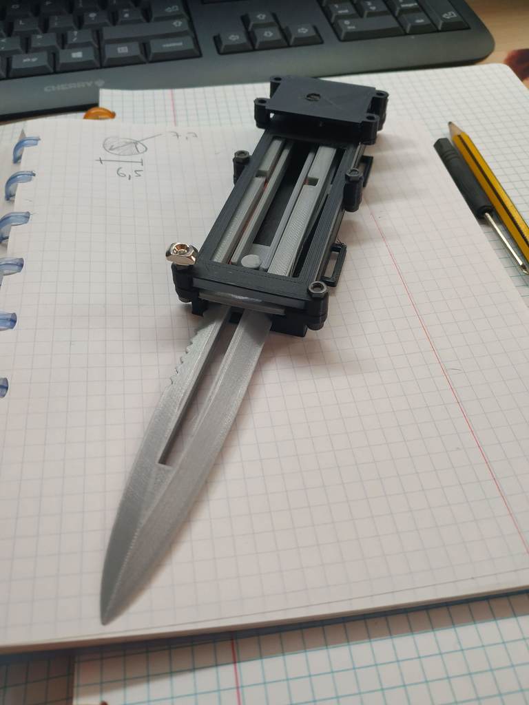 Hidden blade OTF system von Potterke Kostenloses STLModell