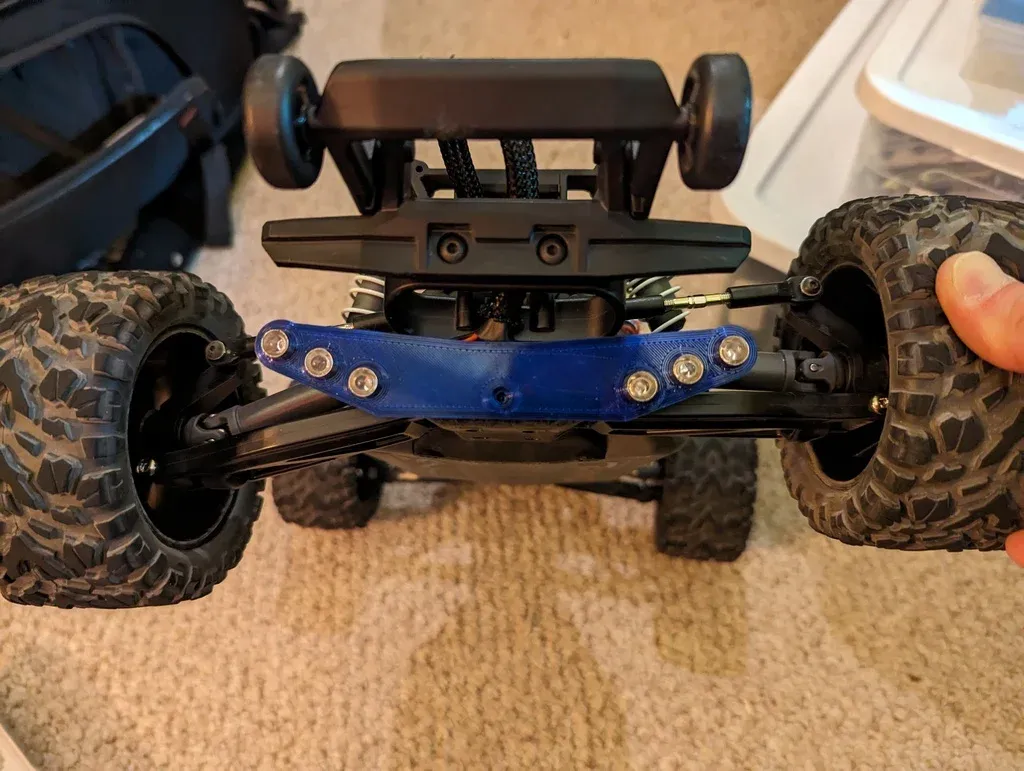 Traxxas Rustler 4X4 Rear Bumper (for LED Lights) w/Mount Traxxas Rustler 4X4 Rear Bumper (for LED Lights) w/Mount