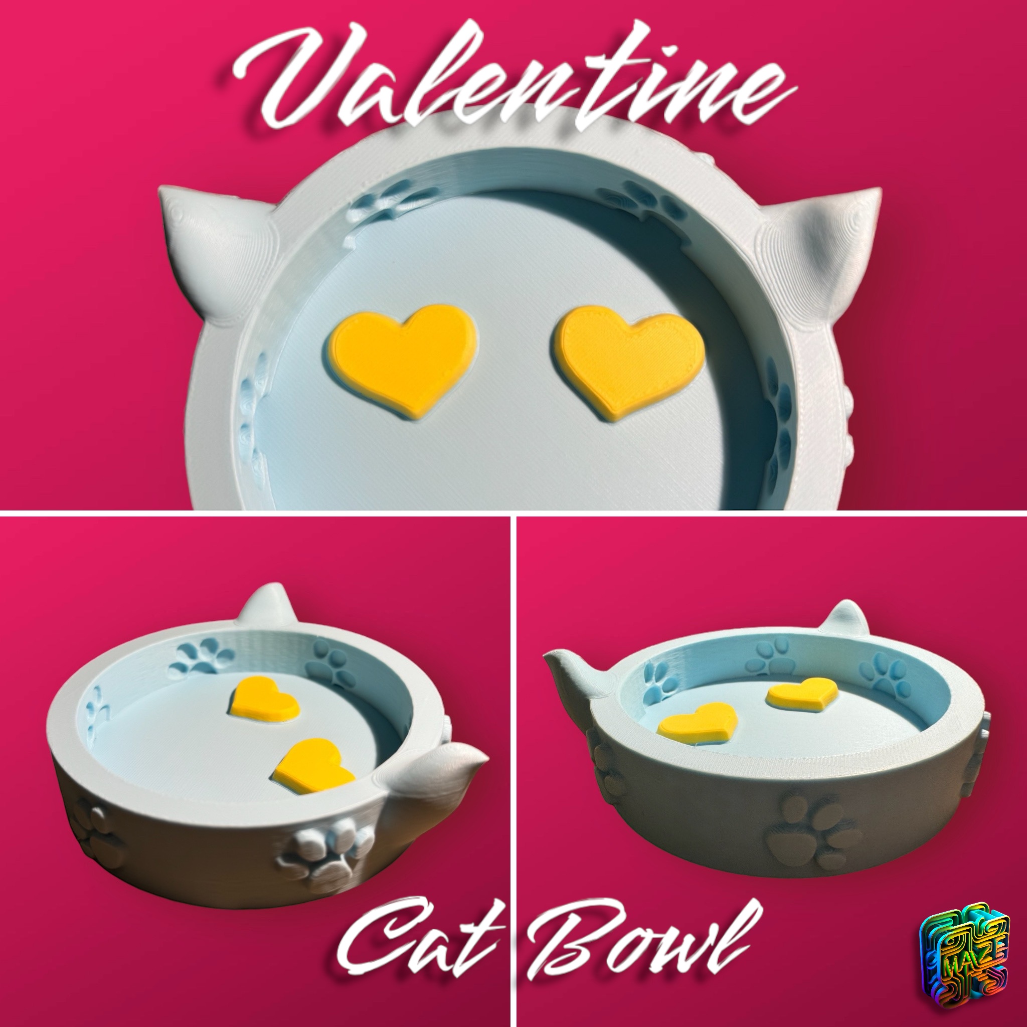 Valentine Cat Bowl