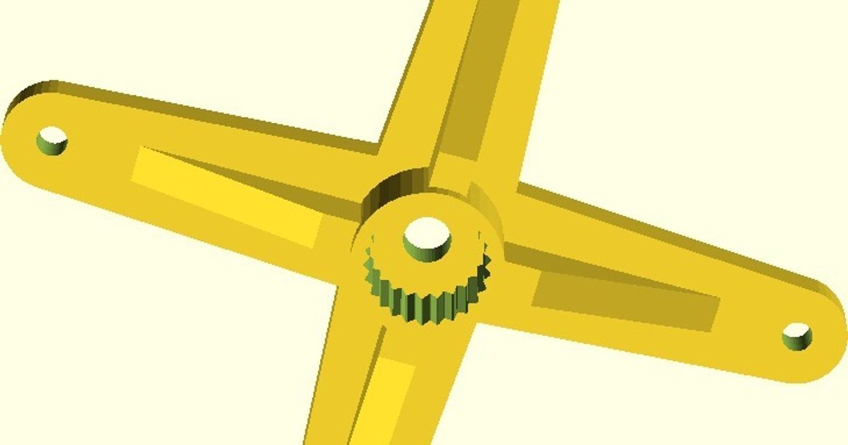 Parametric servo arms by hugokernel Download free STL model