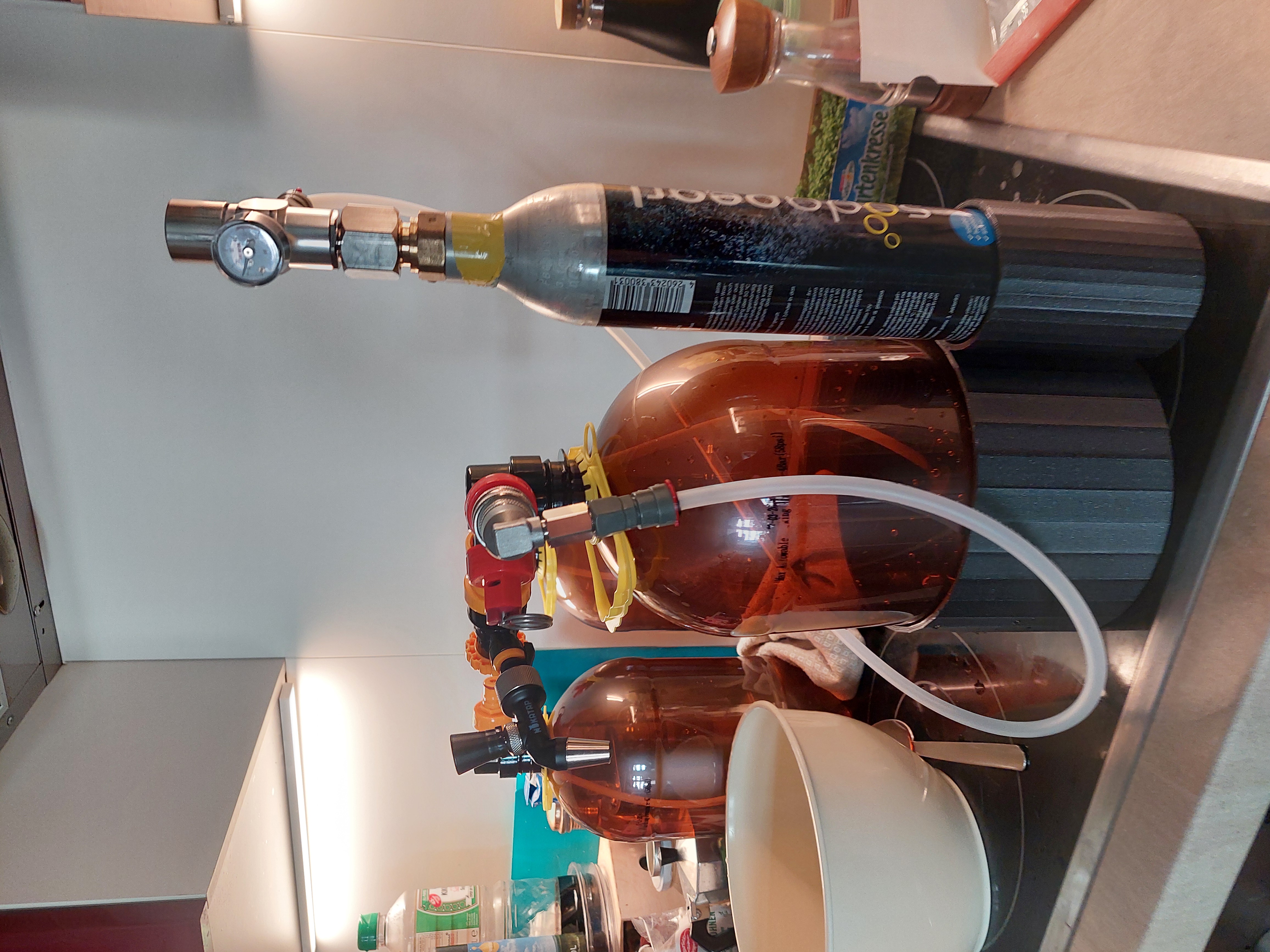 Kegland Oxebar keg stand including a SodaStream mount