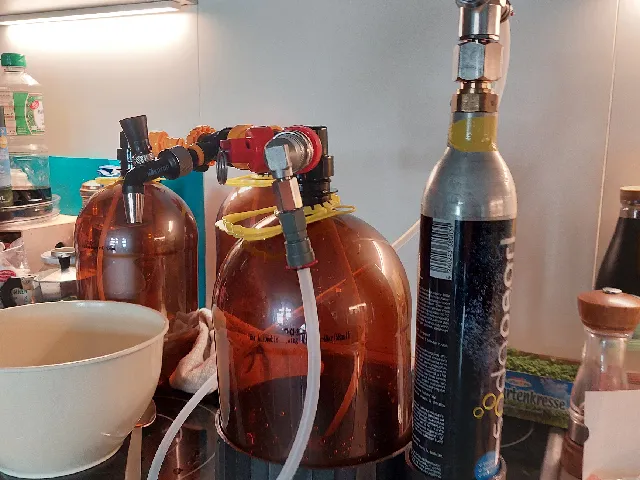 Kegland Oxebar keg stand including a SodaStream mount