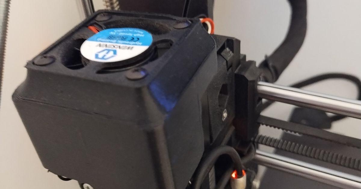 Prusa Mk3 Extruder cooler shroud with heatsink and 40mm fan by DockGuy ...