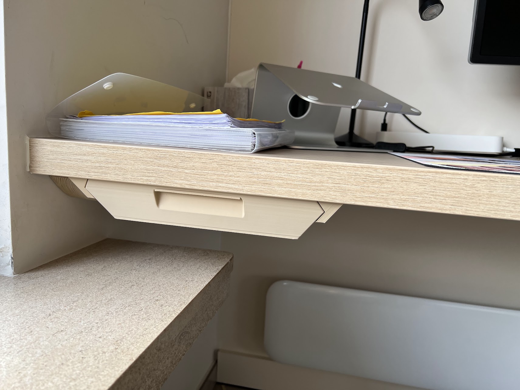 Drawer under desk