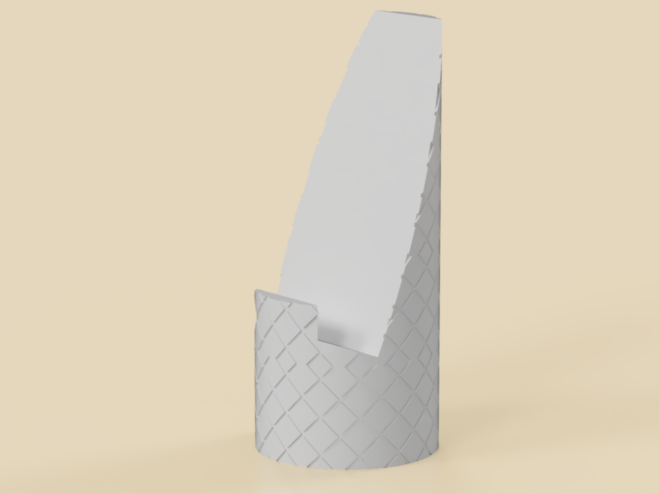 Cylindrical Geometric Patterned Phonestand