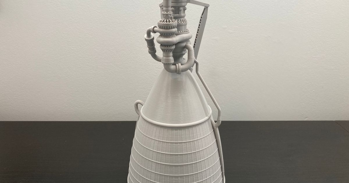 SpaceX Raptor Vacuum Engine by In3DSpace Printables Store