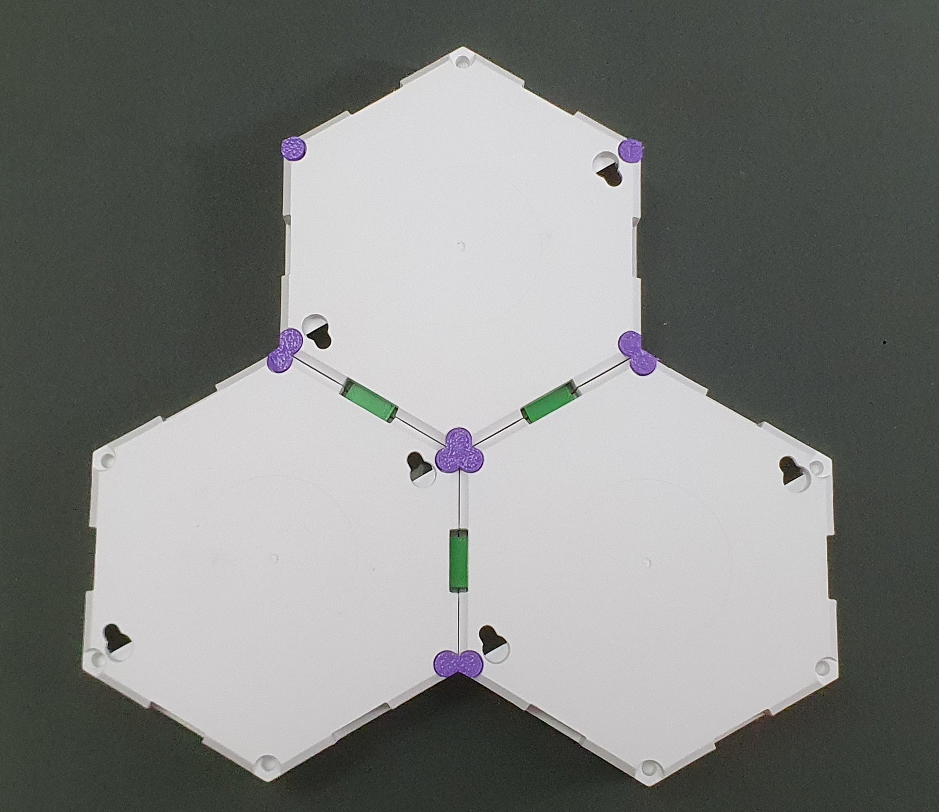 Connector for smart light hexagon panels