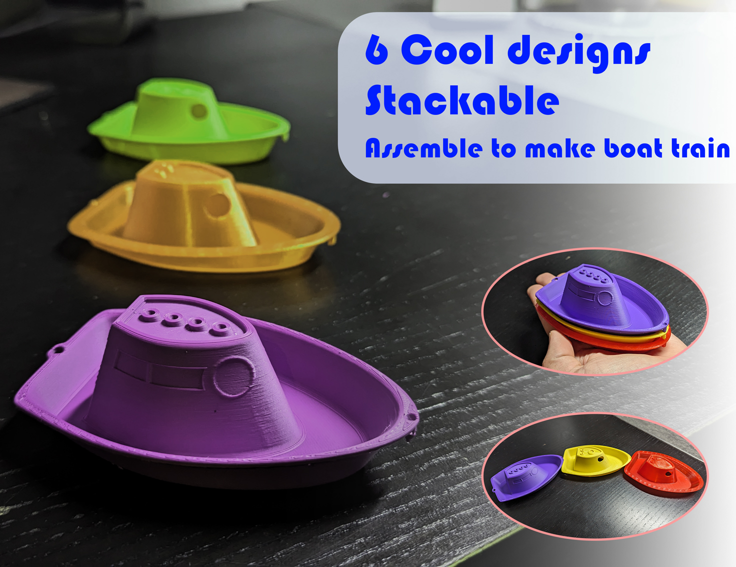 Stackable Toy Boat