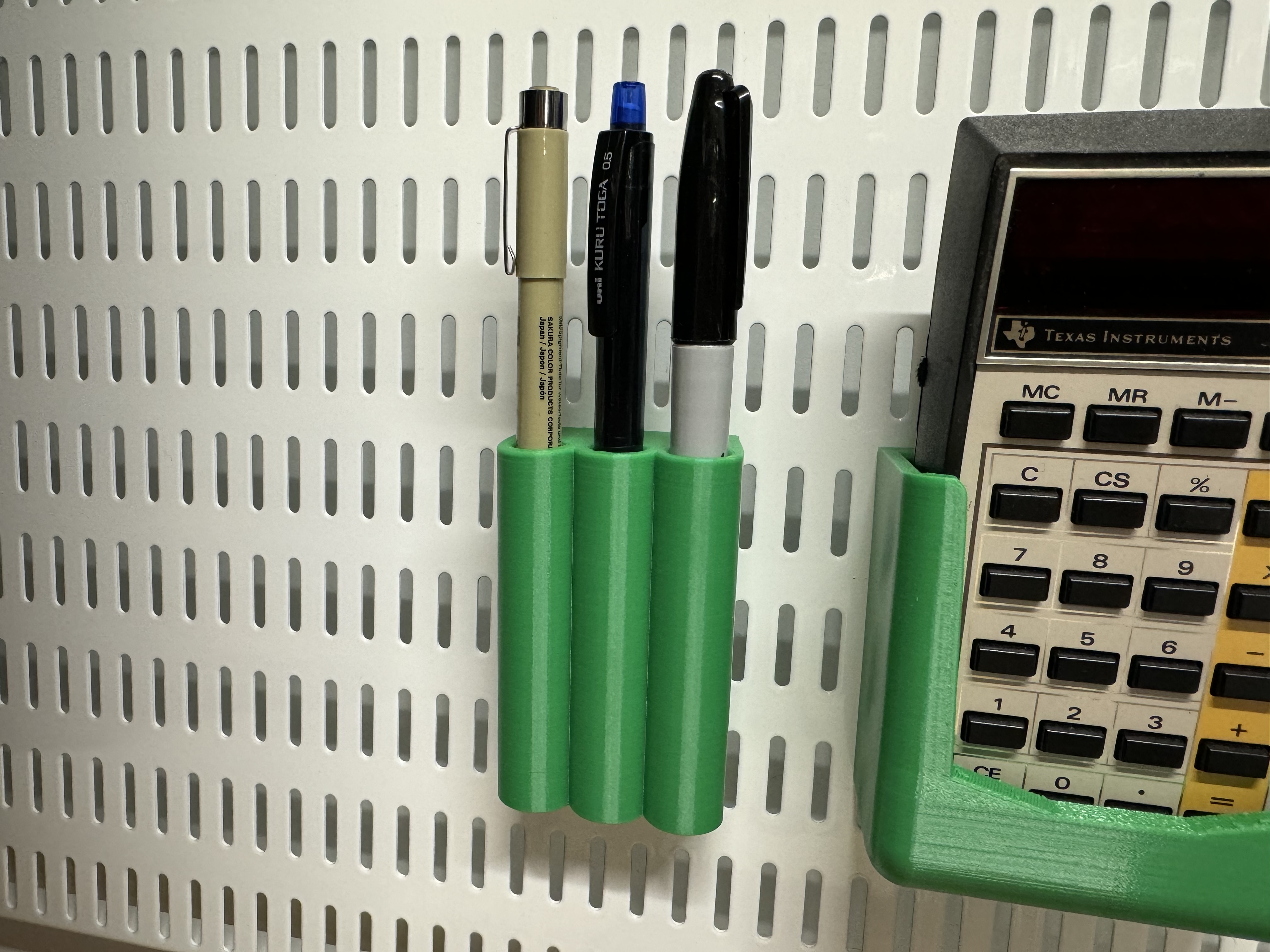 Elfa Pegboard 3 Pen, Pencil and Sharpie Holder / Organizer by Drakein3D