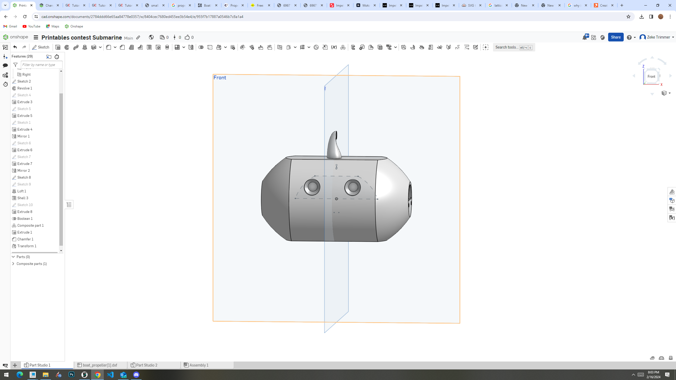 Submarine by zeke trimmer download free stl model printables