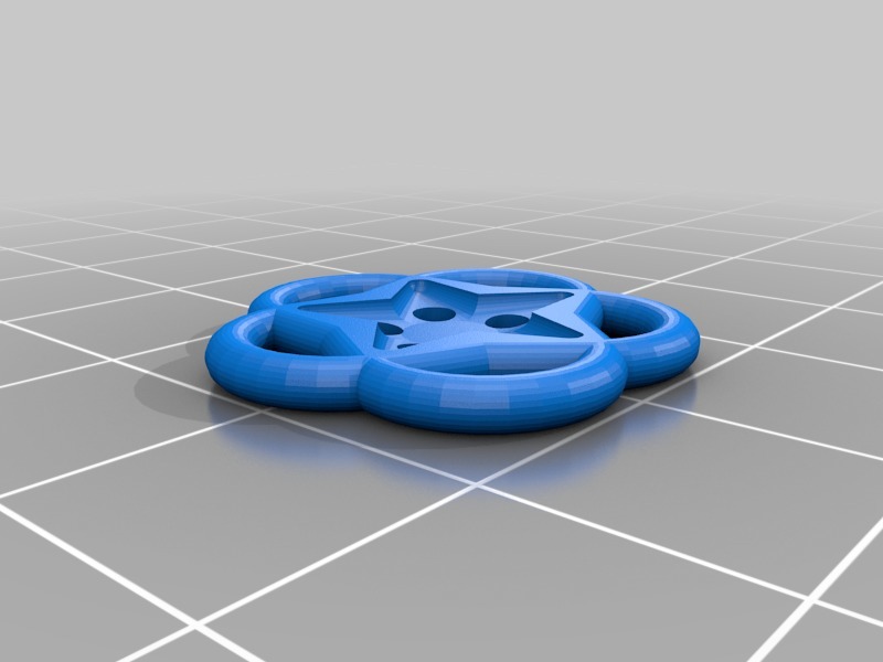 Miniatura 2 do modelo 3D Buttons with a star pattern