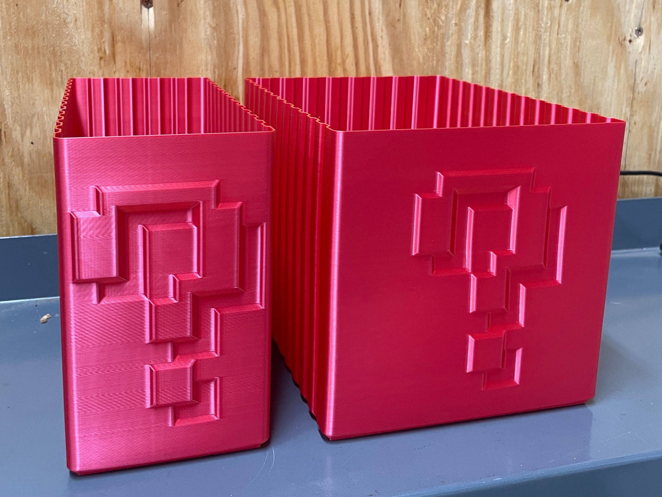 Mario question mark block mystery bin  -vase mode