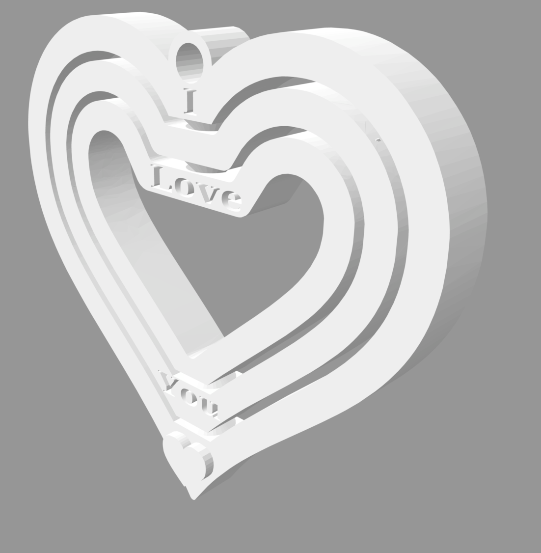 Heart Gyro Necklace V2 (I love you)