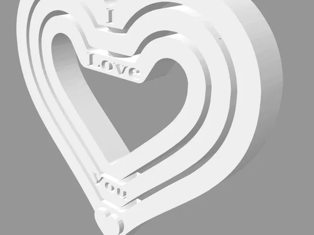 Heart Gyro Necklace V2 (I love you)