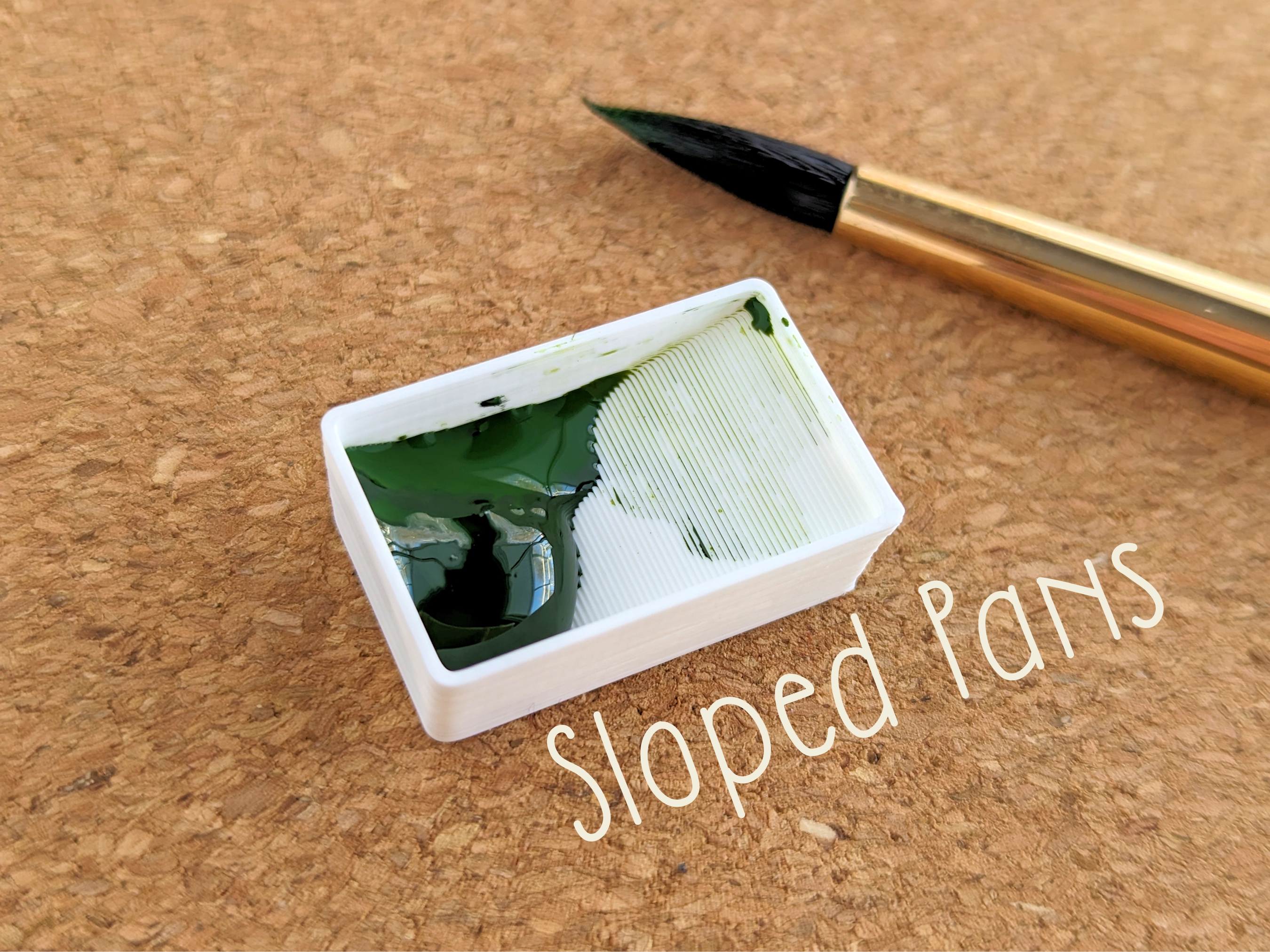SLOPED WHOLE PANS for Watercolor or Gouache Paint Palettes