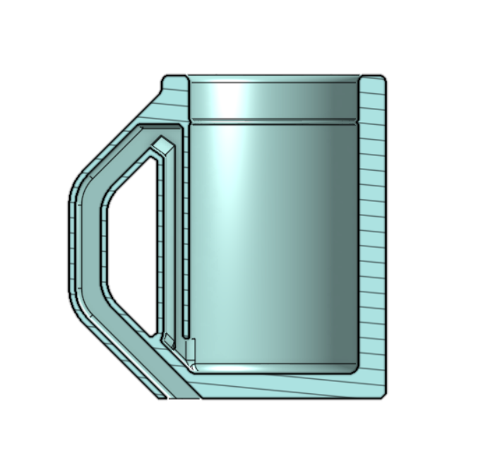 Magic (Pythagorean) Greedy Mug Bath Water Cup 3D model thumbnail