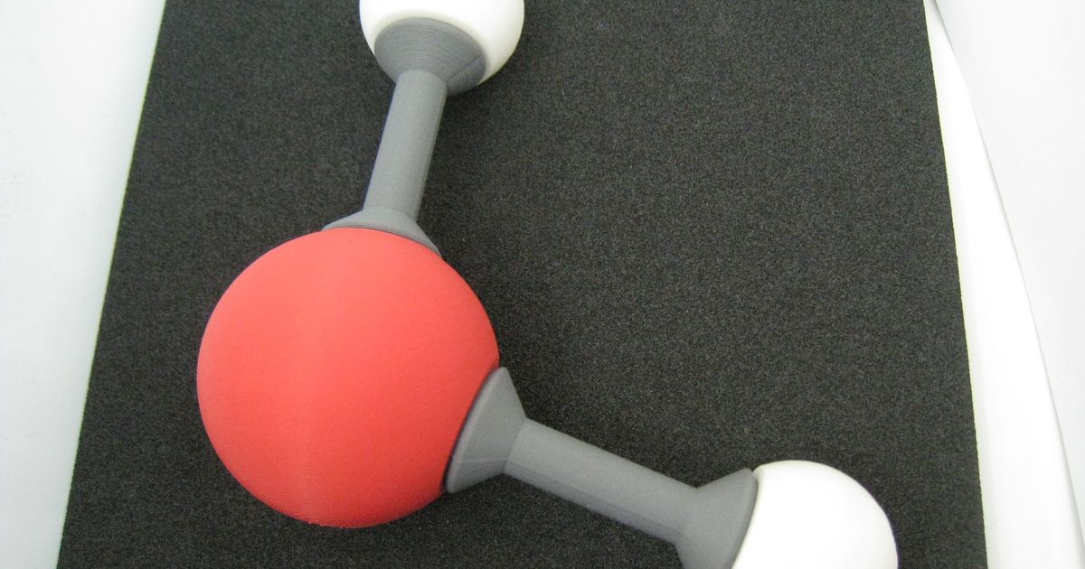 H2O Molecular Model by Lali3d | Download free STL model | Printables.com