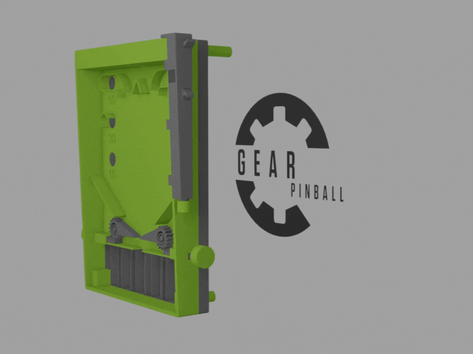 Gear Pinball - The first full functional 3d printed gear pinball.