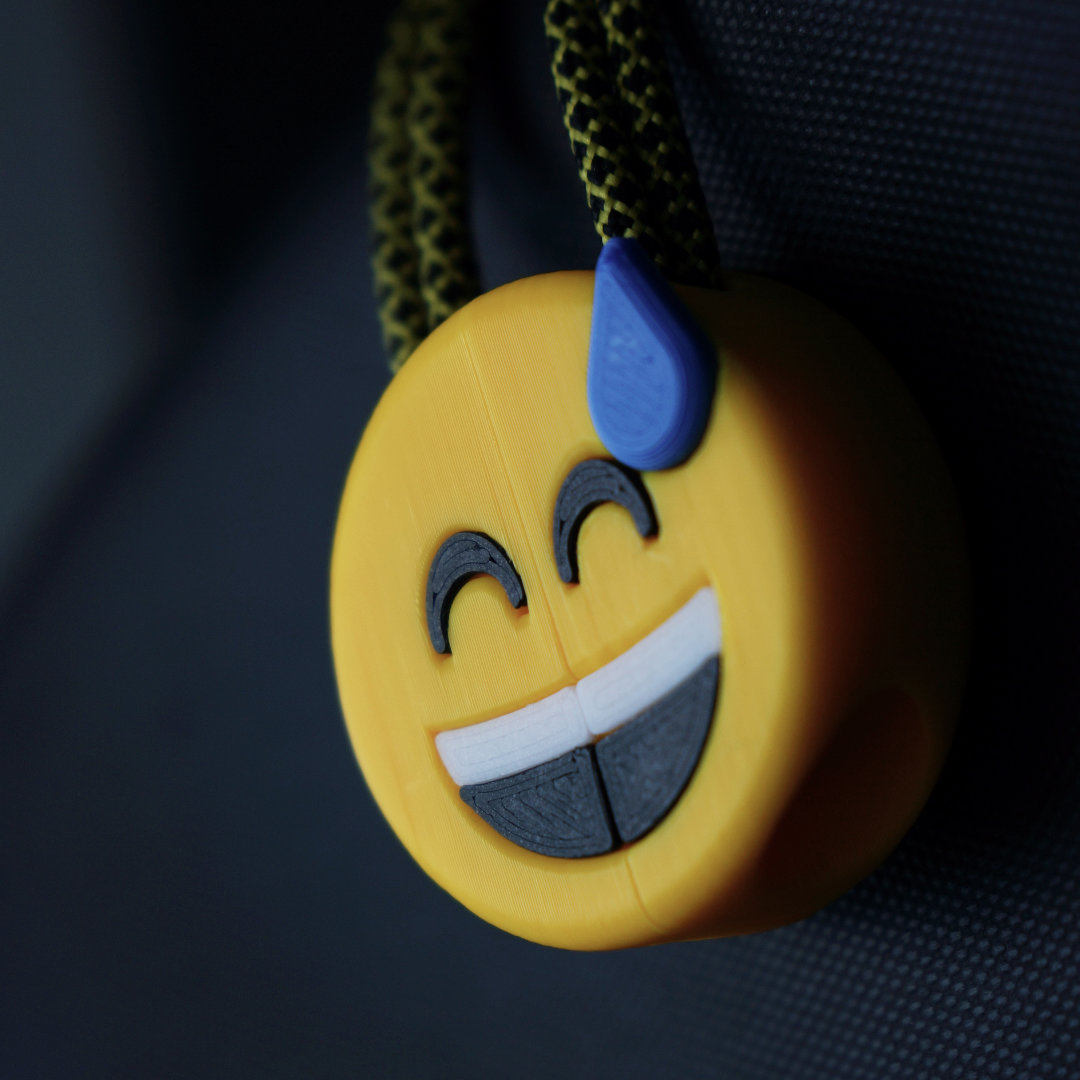 Zipper Pull Grinning Face with Sweat (Emoji) by Whadup Download