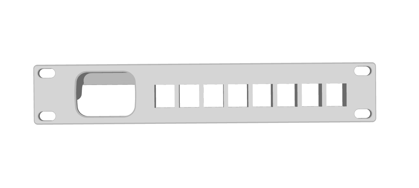 JetKVM Mount with 8 Keystones 10-inch Rack