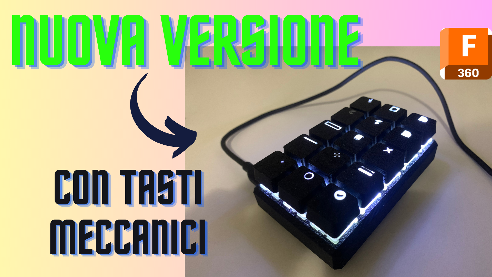 macro keyboard full customizable with mechanical switches (video tutorial)