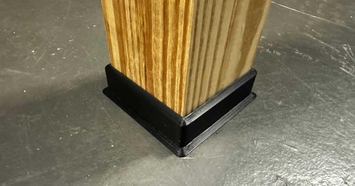 Foot Cap for 4x4 Workbench Leg by theberrymancan | Download free STL ...
