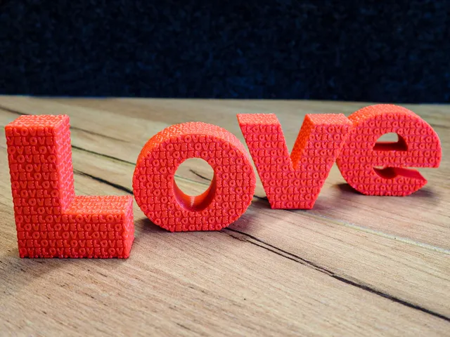 Love in printable letters