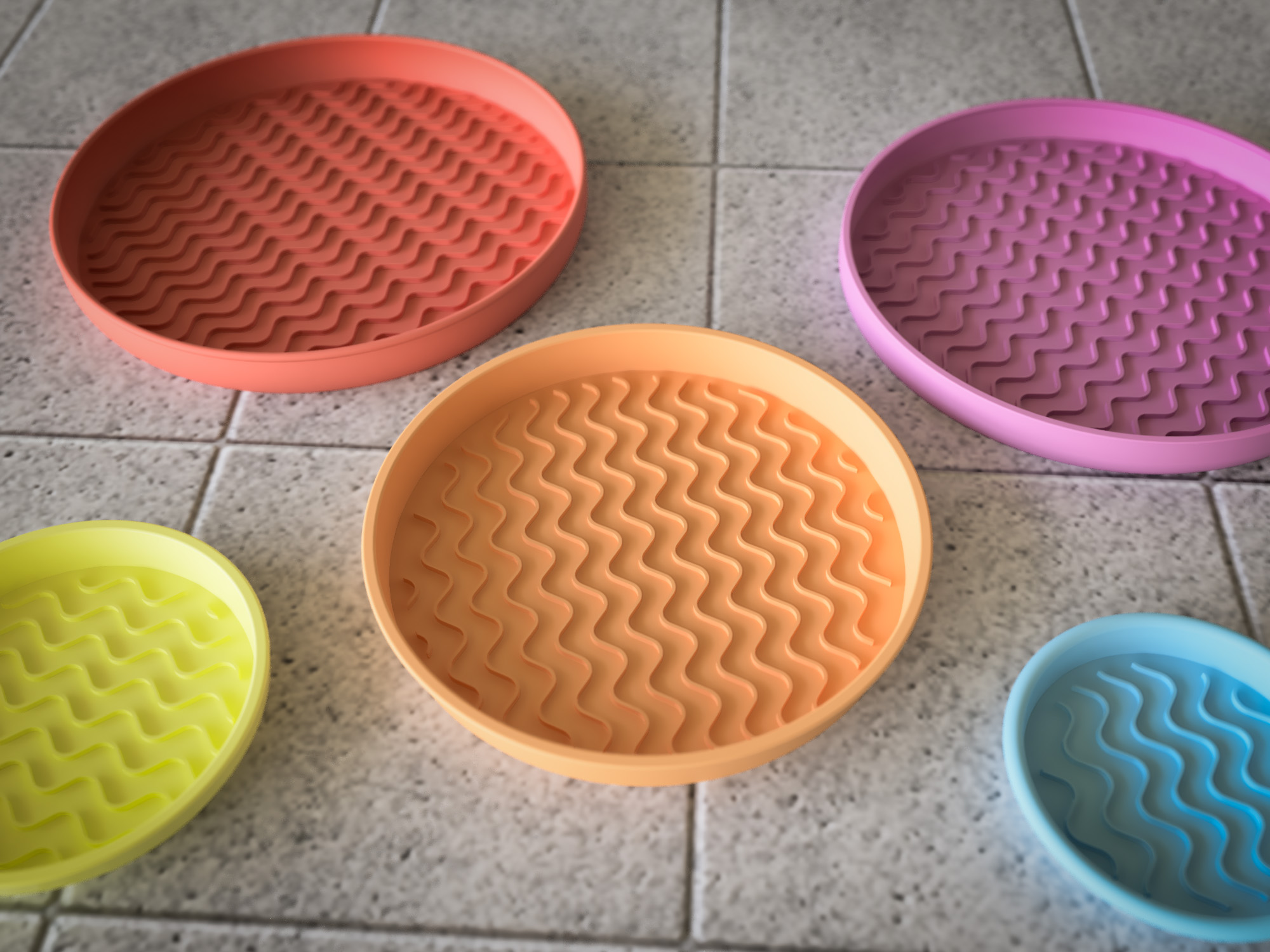 Round and Plain Plant Saucers with Various Profiles and Sizes