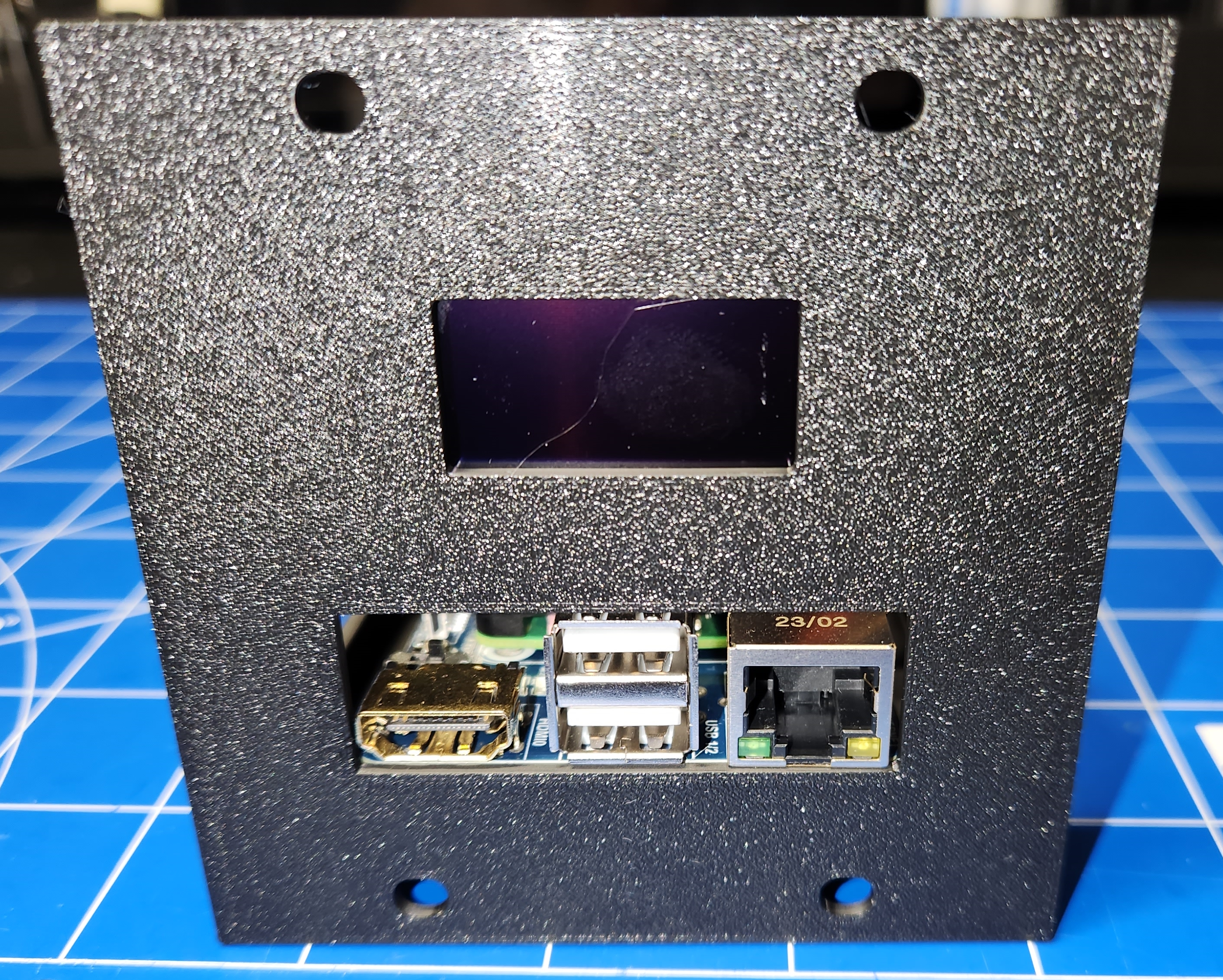 2U 19 inch rack horizontal front panel mount for raspberry pi compute module CM4 and oled display