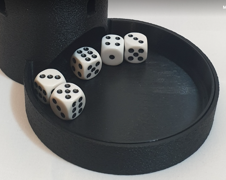 Dice tower TPU inlay