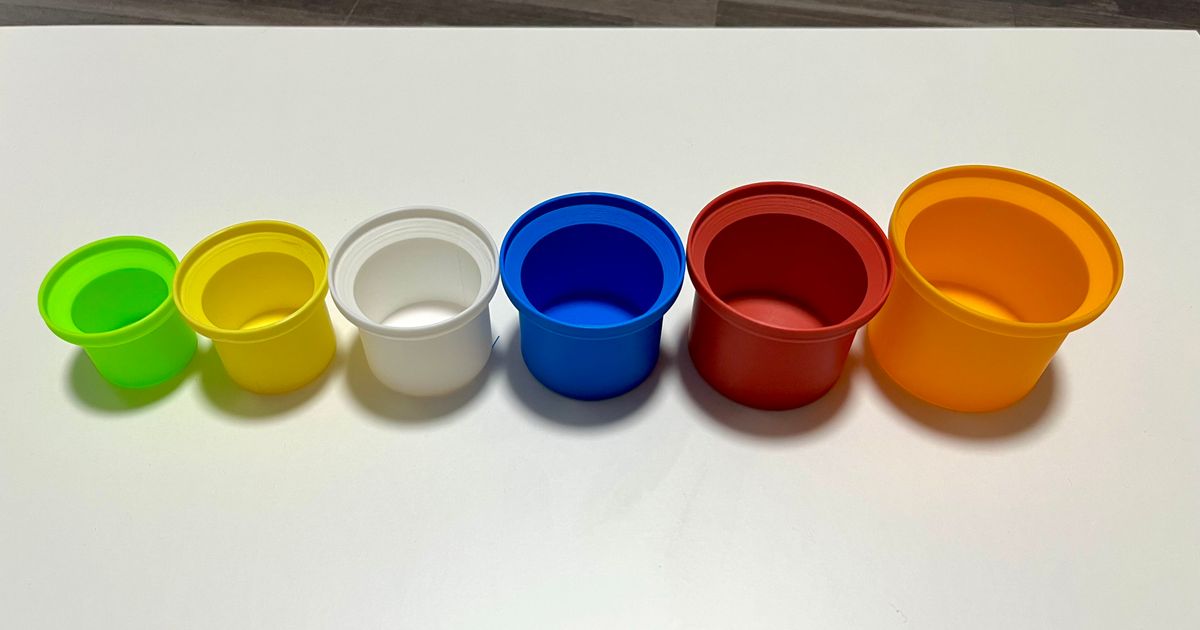 Stackable Bath Cups by Peter H. | Download free STL model | Printables.com