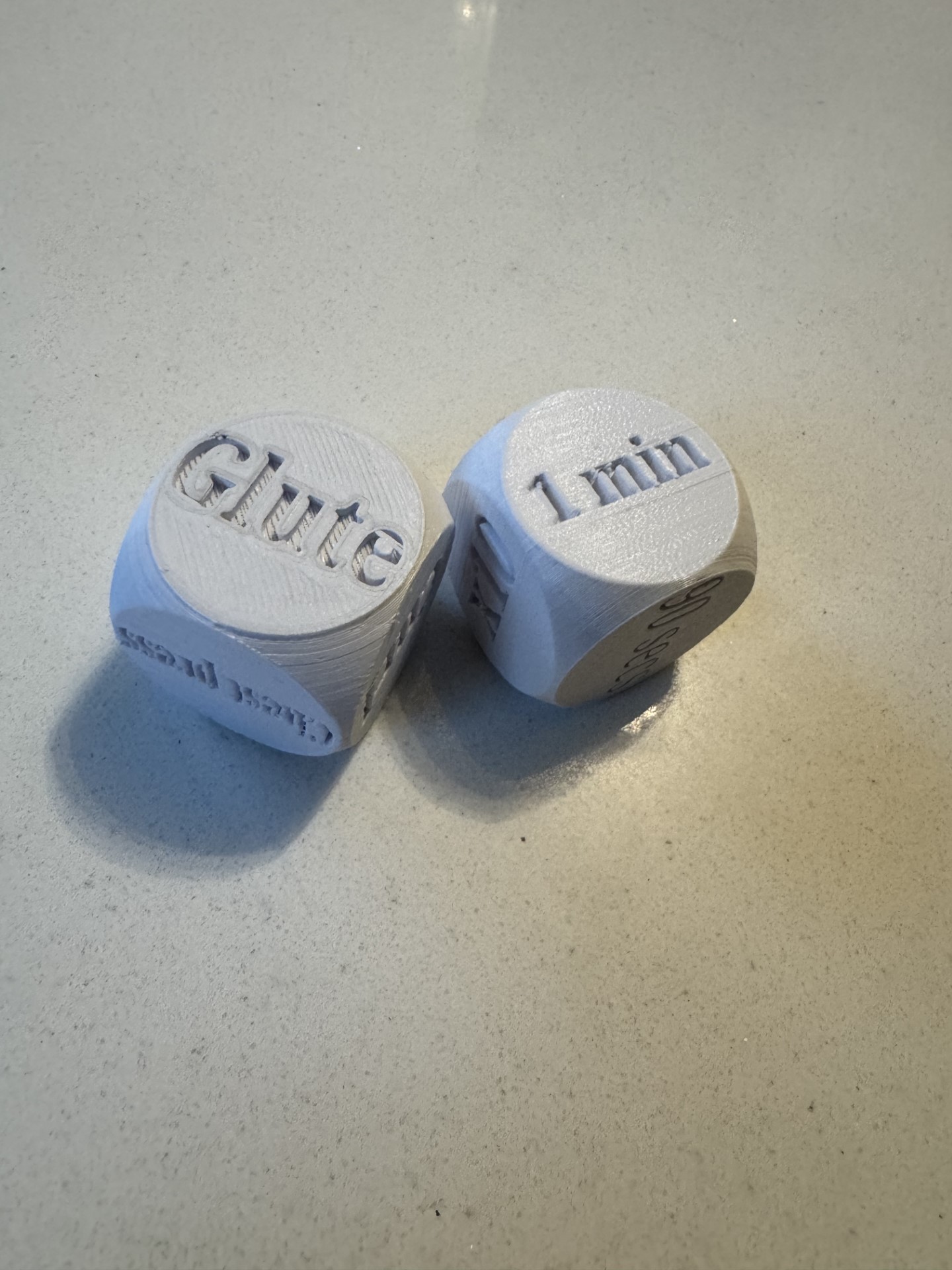 Resistance band home workout dice