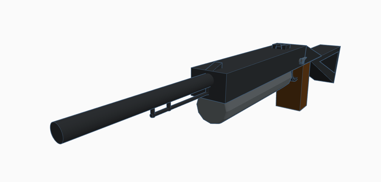 Simple low poly gun by interstellar download free stl model