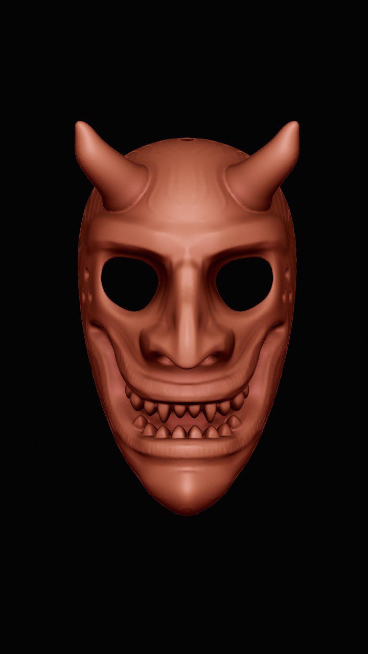Witch Oni Mask Wall Mount/Keychain/Pendant